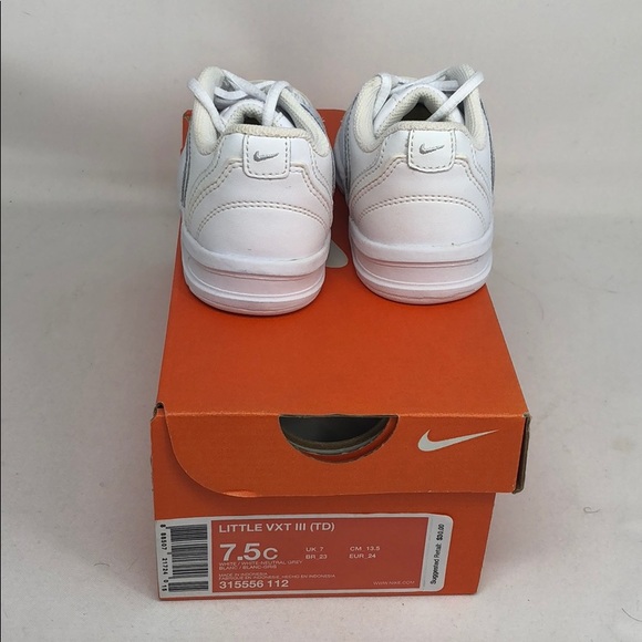 Nike Little VXT III TD White Athletic Shoes - Picture 4 of 7